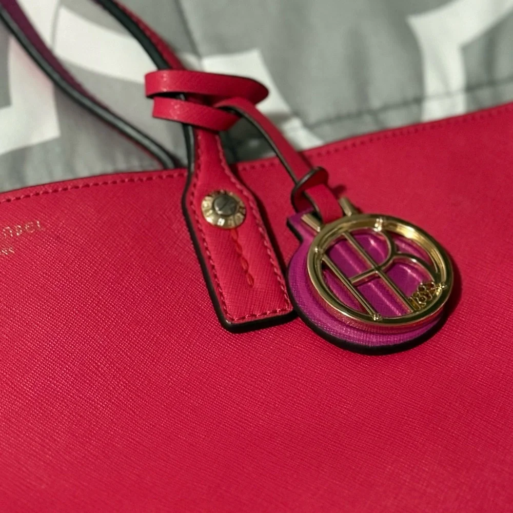 Henri Bendel Pink Saffiano Tote